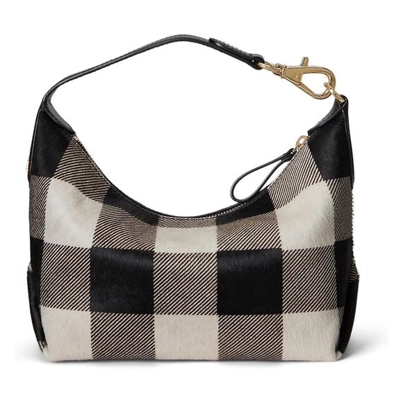 Lauren Ralph Lauren Print Calf Hair Medium Kassie Shoulder Bag - Picture 3 of 12